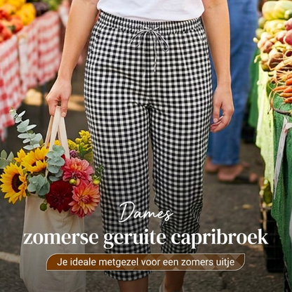 💞 Bijna weg! 50.000+ verkocht – Jouw favoriete katoen-linnen capribroek met klassieke ruit. Grijp ‘m nu voor de lente & zomer! ⏳