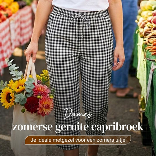💞 Bijna weg! 50.000+ verkocht – Jouw favoriete katoen-linnen capribroek met klassieke ruit. Grijp ‘m nu voor de lente & zomer! ⏳
