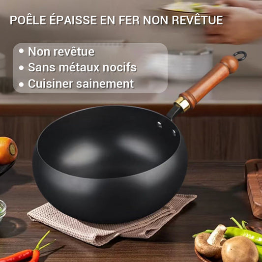 🍳Flash Sale🔥Ultralichte, ongecoate, dikke gietijzeren antiaanbakpan (🔥55% korting)