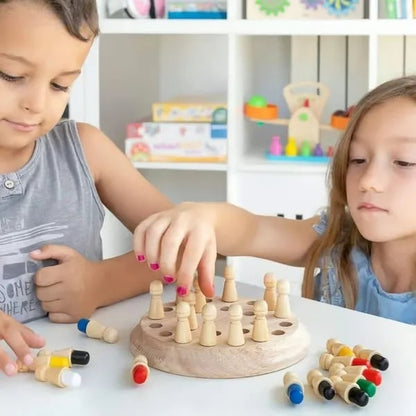 Houten geheugen - en kleurenspellen voor kinderen en ouderen