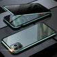 Magnetisch iPhone-hoesje met anti-spiegelglas en metaal