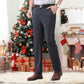 Great Gift for Him! Men’s Fashionable Stretch Plush-lined Suit Pants