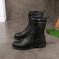 🔥🔥Gratis verzending👢Sale 49% korting - Orthopedische laarzen met ronde neus en zijrits voor dames
