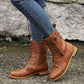 🔥🔥Gratis verzending👢Sale 49% korting - Orthopedische laarzen met ronde neus en zijrits voor dames