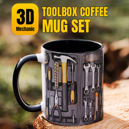 3D Mechanische Gereedschapskist Koffiemok Set