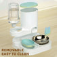 Zwaartekracht Huisdier Voerbak en Water Dispenser Set