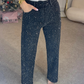 💝2025 Hete verkoop 50% korting🔥Jeans met rechte pijpen en strass-steentjes
