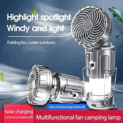🔥 Draagbare LED Camping lantaarn met ventilator | 50% KORTING