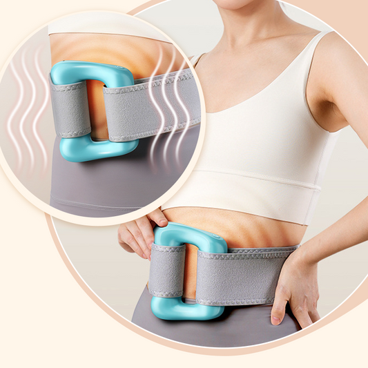 🏆 50% korting 💪 5-Versnellingen Handheld Massagerring met Verstelbare Riem – 3-in-1 Vetverbrander & Fascia Massage! 🌿✨
