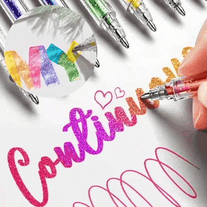 🎁Laatste dag van de uitverkoop 49% KORTING✨Glittergelpennen set