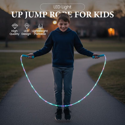 🎉 Nieuwjaars Aanbieding - 53% KORTING! ✨ LED Springtouw voor Kinderen – Speel in Stijl met Magische Lichtshow! 💡