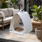 Modern hangend vogelvoederhuisje voor in de tuin