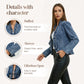 🧥 NU 50% KORTING! 🌸 Dames denimjas met ruches en open front – Lichtgewicht & vrouwelijk – Veelzijdig & chic 👗