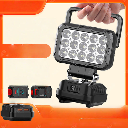 🌞Fris De Lente In Met 50% Korting!💡180° Draaibare LED Werklamp - Met Dual USB Powerbank Functie - Robuust & Draadloos - Universele Accu Compatibiliteit - Voor Garage, Bouw & Camping